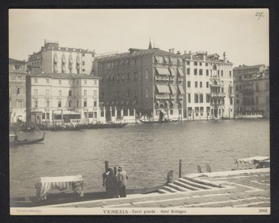 Eksteriør av Hotel Bretagne i Venezia Venezia - Grand Canal - Hotel Brittany (tittel på objekt) av Neue Photographische Gesellschaft