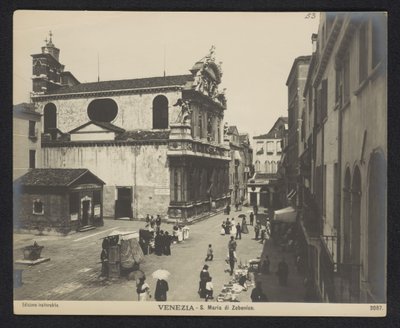 Eksteriør av Santa Maria Zobenigo i Venezia Venezia - S. Maria di Zobenico (tittel på objekt) av Neue Photographische Gesellschaft