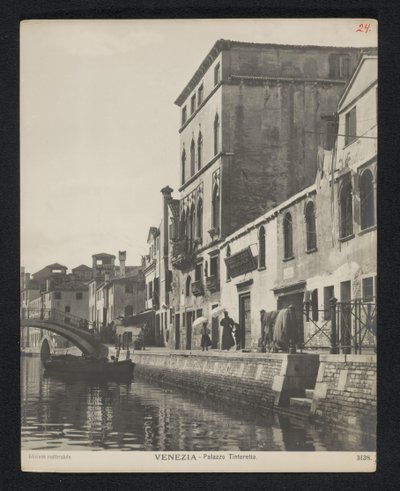 Eksteriør av Tintorettos hus i Venezia Venezia - Palazzo Tintoretto (tittel på objekt) av Neue Photographische Gesellschaft