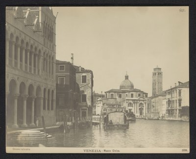 Gevel van de Fondaco dei Turchi te Venetië Venezia - Civic Museum (tittel på objekt) av Neue Photographische Gesellschaft
