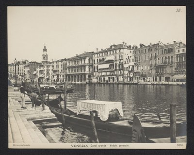 Utsikt over Canal Grande i Venezia Venezia - Canal Grande - Veduta generale (tittel på objekt) av Neue Photographische Gesellschaft
