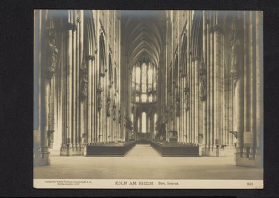 Interiør i Kölnerdomen Köln am Rhein. Dom, Inneres (tittel på objekt) av Neue Photographische Gesellschaft