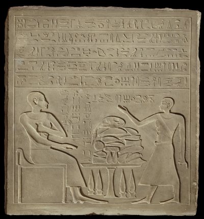 Stela of Imeny (kalkstein) av New Kingdom Egyptian