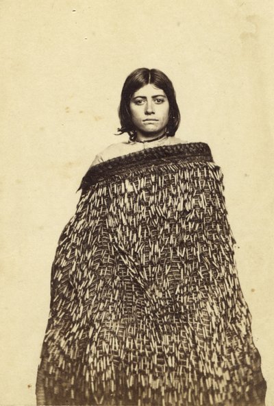 Mina Makata, Half Cast Maorie, ca. 1865 (albumtrykk og wc) av New Zealander Photographer