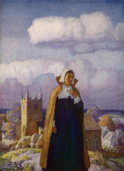 Illustrasjon for Westward Ho! av Charles Kingsley (farge litho) av Newell Convers (after) Wyeth
