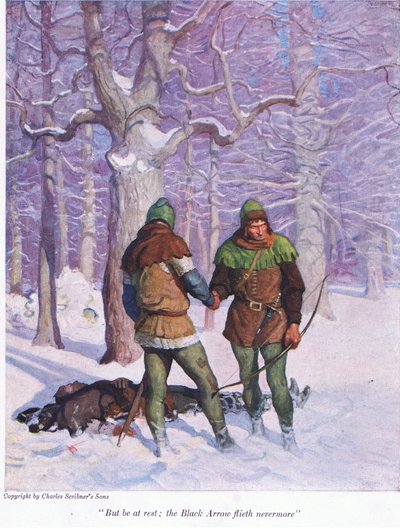 Men vær i ro, Black Arrow flyr ikke lenger, 1916 av Newell Convers Wyeth