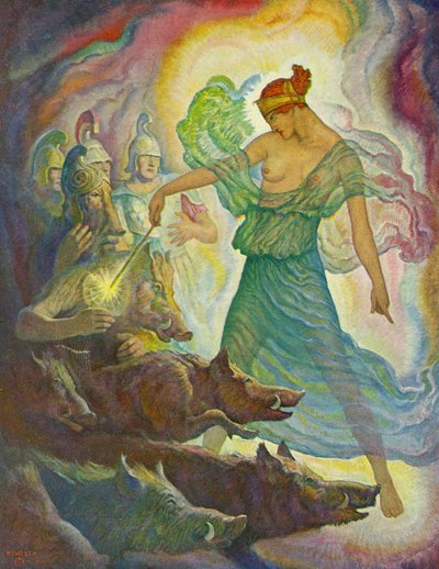 Circe og han sviner av Newell Convers Wyeth