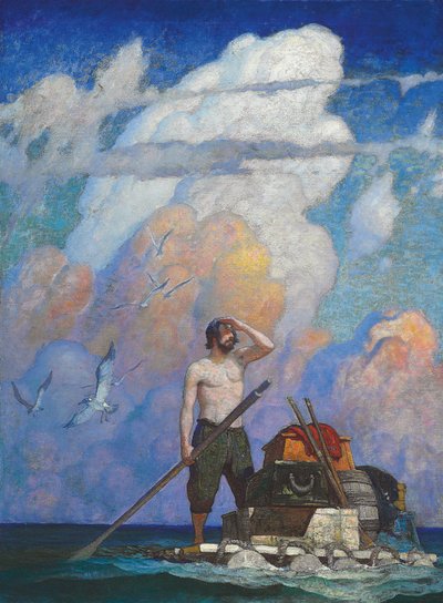 For en mil, eller deromkring, gikk flåten min veldig bra av Newell Convers Wyeth