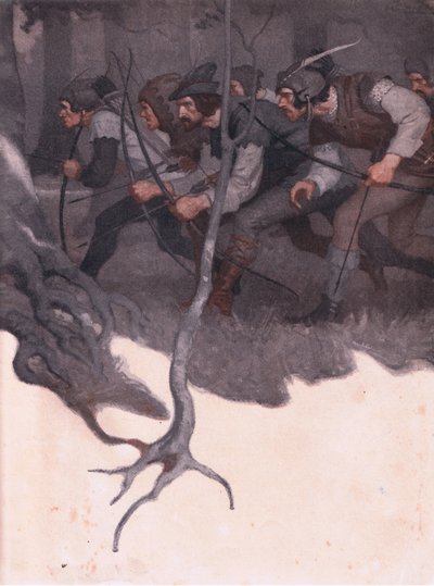 Innvendig omslagsdesign, 1916 av Newell Convers Wyeth