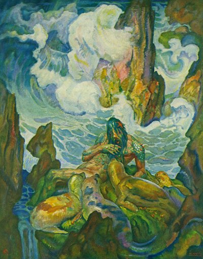 Proteus, havets gamle mann av Newell Convers Wyeth