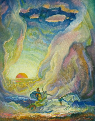 Telemachus i Nestors vogn av Newell Convers Wyeth
