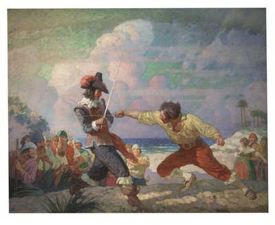 Duellen på stranden av Newell Convers Wyeth