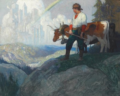 The Pioneer and the Vision, ca. 1918 (olje på lerret) av Newell Convers Wyeth