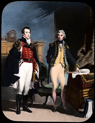 Hæren og marinen, Wellington og Nelson, c1805. av Newton and Co
