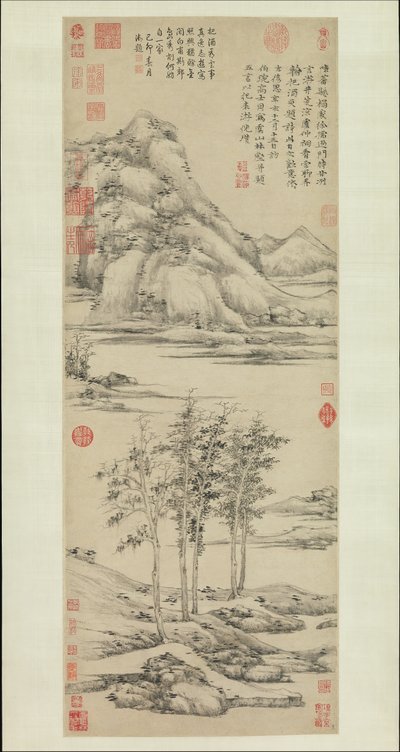 Woods and Valleys of Mount Yu, datert 1372. av Ni Zan
