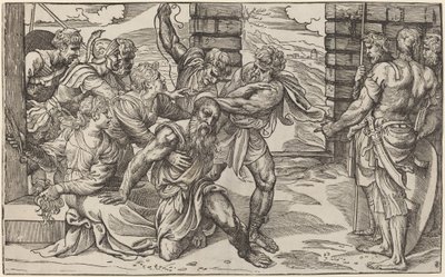 Samson og Delila av Niccolò Boldrini after Titian