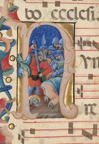 Initial N: Halshuggingen av Paulus av Niccolò di Giacomo da Bologna