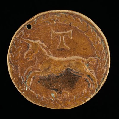 Unicorn og Tau-Cross [revers], ca. 14801486. av Niccolo Fiorentino