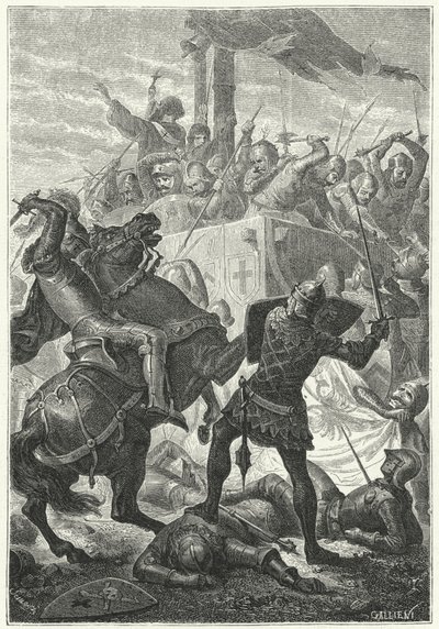 Kampen om langobardenes carroccio i slaget ved Cortenouva av Niccolo Sanesi