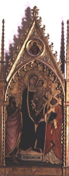 Madonna og barn med hellige (tempera på panel) av Niccolo di Pietro Gerini