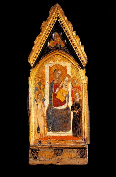 Jomfru og barn og hellige Tremaleri av Niccolo di Tommaso (kjent mellom 1343 og 1367) Assisi fra 1300-tallet, Museo del Tesoro della Basilica di San Francesco av Niccolo di Tommaso