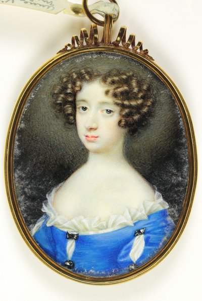 Anne Villiers, Madame Bentinck (akvarell på elfenben) av Nicholas (attr.to) Dixon