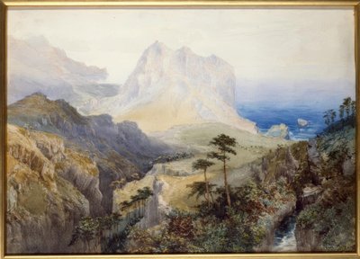 En kløft nær havet, Sør-Alpene, New Zealand av Nicholas Chevalier