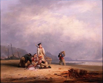 Fiskere som sorterer dagens fangst av Nicholas Condy