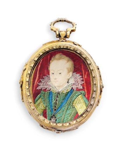 Kong Charles I da hertugen av York, som gutt (vellum i senere forgylt metallramme) av Nicholas Hilliard