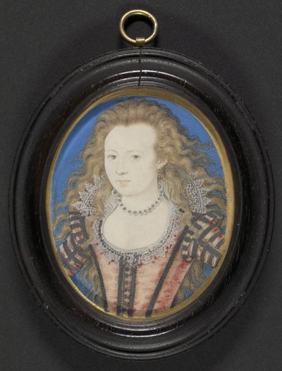 Portrait of a Lady, ca. 1605-10 (gouache og vellum lagt på kortet) av Nicholas Hilliard