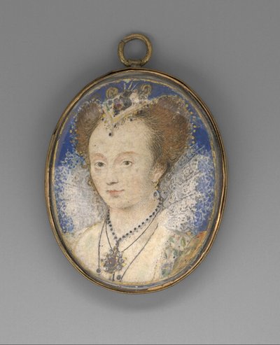 Portrait of a Woman, ca. 1590 (vellum lagt på kort) av Nicholas Hilliard