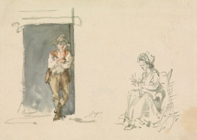 Figurstudier: Gutt stående av Nicholas Pocock