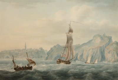 Port of Tenby (akvarell på papir) av Nicholas Pocock