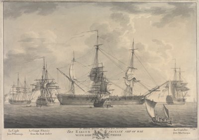 The Ranger, Private Ship of War, med sine priser av Nicholas Pocock