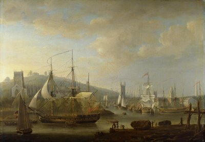 Utsikt over Bristol havn som viser katedralen av Nicholas Pocock