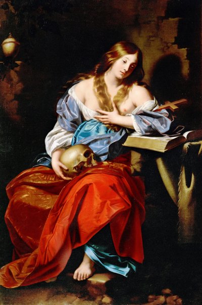 Marie Madeleine - Maria Magdalena, av Renieri (Regnier), Niccolo (ca. 1590-1667). Olje på lerret, ca. 1655. Dimensjon : 185x123,5 cm. Kunsthistorisk museum, Vienne av Nicholas Renieri