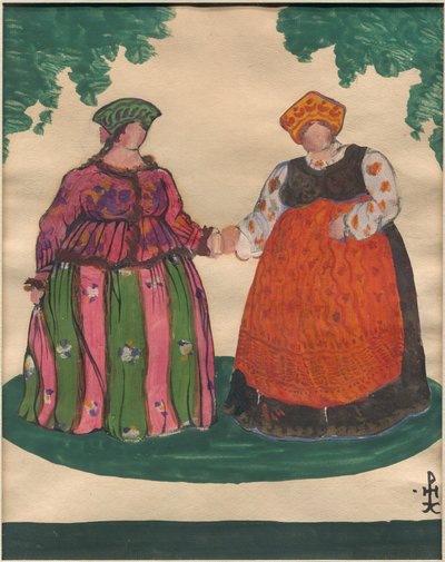 Kostymedesign for Rimsky-Korsakovs opera "The Tale of Tsar Saltan", av Nicholas Roerich