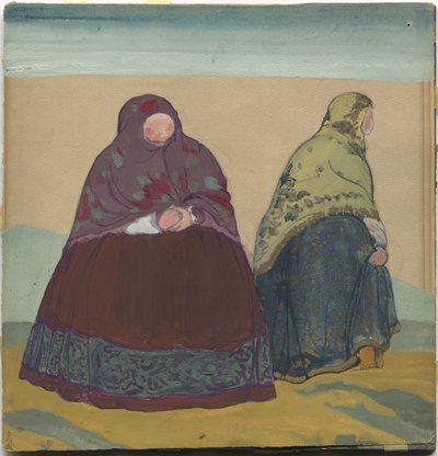 Kostymedesign for Rimsky-Korsakovs opera "The Tale of Tsar Saltan", av Nicholas Roerich