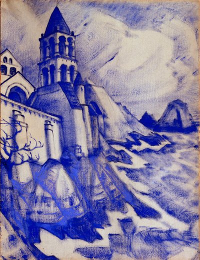 Forberedende dekor for stykket "Prinsessen Maleine" av Maurice Maeterlinck, 1913 av Nicholas Roerich