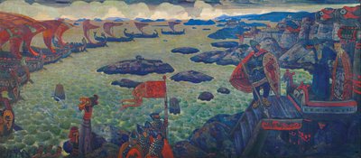 Klar for kampanjen The Varangian Sea, 1910 av Nikolai Konstantinowitsch Roerich