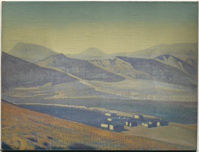 Sanctuaries and Citadels, fra serien med samme tittel, 1925 av Nicholas Roerich
