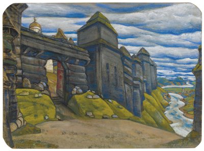 Scenografi for operaen Prince Igor av A. Borodin av Nikolai Konstantinowitsch Roerich