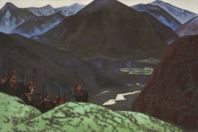 Verten til Gesar Khan, 1931 av Nicholas Roerich