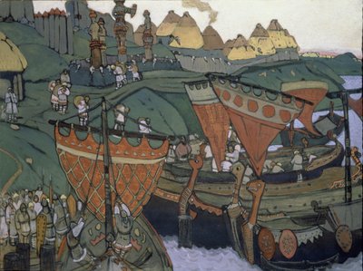 Slaverne ved Dnepr, 1905 av Nicholas Roerich