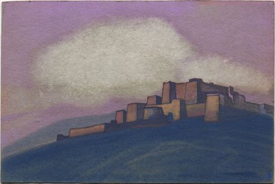 Tibetansk festning, 1936 av Nicholas Roerich
