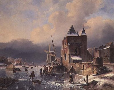 Et vinterlandskap av Nicholas Rosenboom