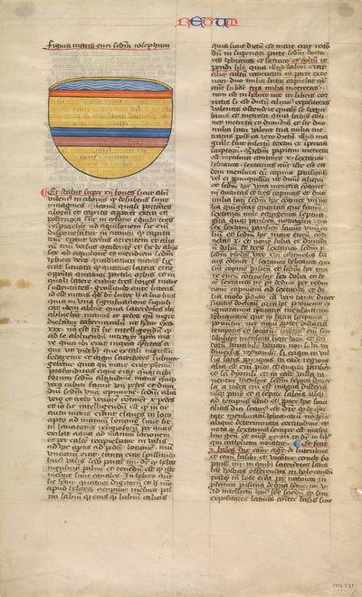 Brazen Sea, ett av seks illustrerte blader fra Postilla Litteralis..., ca. 1360-1380. av Nicholas of Lyra