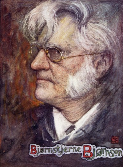 Norge: Bjørnstjerne Bjørnson (farge litho) av Nico Jungman