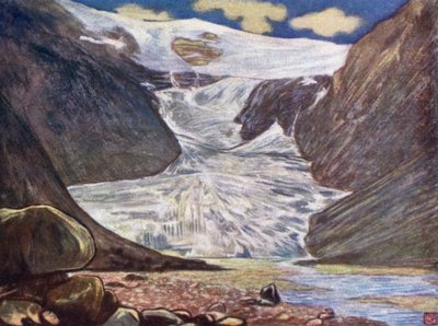 Norge: Kjendalsbrae (farge litho) av Nico Jungman