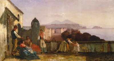 Napoli fra Mergellina (olje på lerret) av Nicola Palizzi